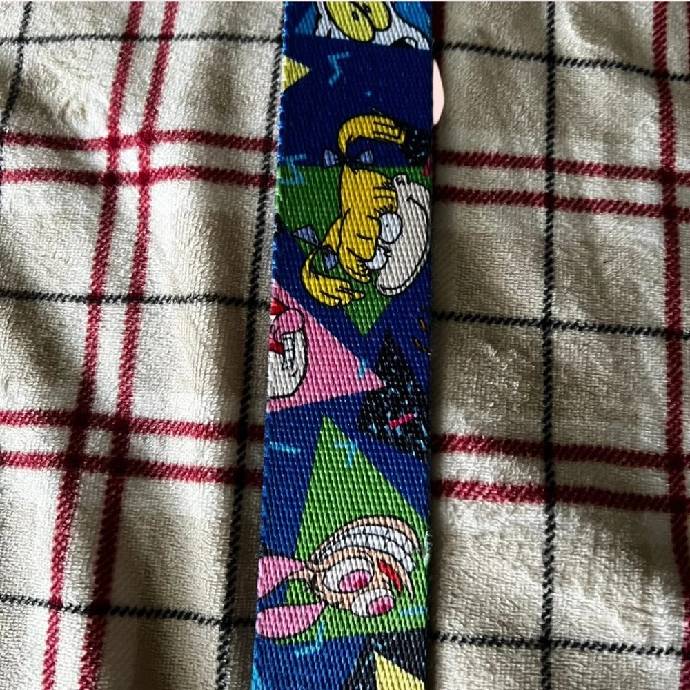 Vibrant Blue and Green Patterned Belts